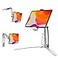 CTA Digital 3in1 iPad Tablet Mount Multipurpose Universal Kitchen Mount Holder for All iPad Tablets 713 Made for Wall Under Cabinet Desk Silver PADKMS
