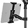 Peastrex Ipad Holder for Mic Stand Tablet Phone Holder Micophone Music Stand Mount Adjustable Rotatabe with Super Handle Clamp for iPad Pro 129 Air Mini Android 4 to 135inch iPhones and Tablets
