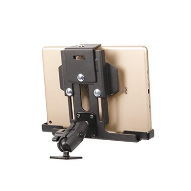 Tackform Metal Locking Tablet Mount for Car Truck or Semi ELD Ready Heavy Duty Drill Base Compatible with iPad Galaxy and Other Tablets with a 710 Screen Size