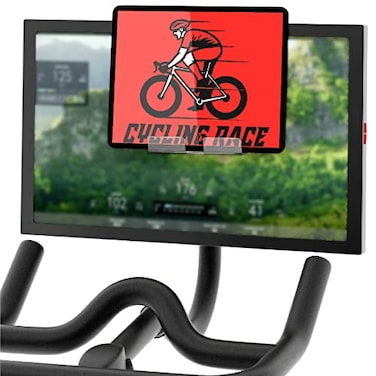 Doubleplus Tablet Holder Compatible with Peloton Bike Plus Tread Row Accessories Holder for iPad Tablet Stand Compatible with Myx BikeMount for Kindle eReader NOT FOR Cross Training Series