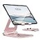 Nulaxy Aluminum Dual Foldable iPad Stand Fully Adjustable Desktop Tablet Holder Tablet Accessories for Office Kindle Compatible with Mobile Devices iPad ProAirMini iPhone ProMaxPlus Rose Gold
