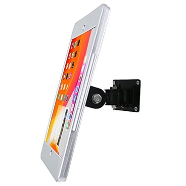 WeSTRUGGLE On Wall Mount Metal Bracket for iPad 102Inch 9th8th7th Genwith Anti Theft Security Lock Rotate DesignMulti Angle Horizontal and Vertical Screen SwivelSilver