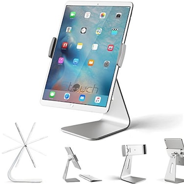 Stouchi Tablet Holder Stand Stouch 360 Rotatable Aluminum Desktop Holder Mount Compatible for 713 inch Galaxy Tab S8 iPad ProAirMiniNexus Surface Pro 4 Kiosk POS Silver