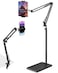 mmcrz Tablet Floor Stand with 11lb Stable Base Desk Clamp Adjustable Height Stretchable Arm Swivel Dual Holder Compatible with iPhone iPad Pro Air Mini Galaxy Tab Kindle Phones 4513