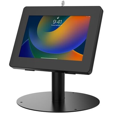 CTA Digital Premium Retail POS Stand CTA Upscale Tablet Kiosk Stand with 360 Rotation Locking for iPad 11 A16 Pro 11inch M4 Air 11inch M3 iPad 10th Gen Galaxy Tab More Tablets