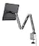 KU XIU Magnetic Wireless Charging Stand for iPad Pro 11 M4 2024 Foldable Adjustable Arm Mount with 2M Cable Aluminum Alloy Tablet Holder for Desk