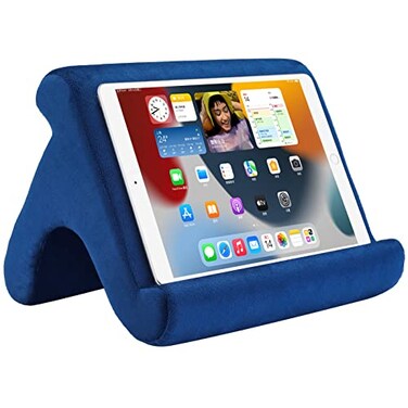 SAMHOUSING Tablet Pillow Stand Holder Dock for Bed with 3 Viewing Angles Compatible with All TabletsPhones and iPad Pro 97 105129 Air Mini 4 3 Kindle EReader and BooksNavy