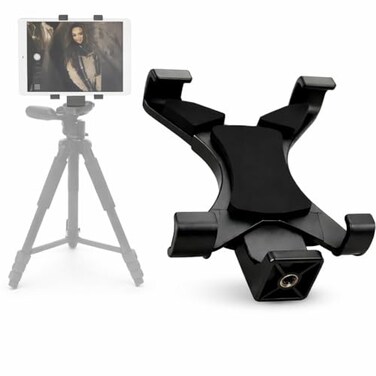 Acuvar Universal Tablet Tripod Mount Holder Adjustable Stand Adapter for iPad Samsung Galaxy Tab Surface Fits 811 Inch Tablets Vertical Horizontal Compatible with Tripods Monopods