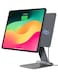 KU XIU Magnetic Wireless Charging Stand Only Compatible with iPad Air 13 M2 M3 M4 iPad Pro 129 6th5th4th3rd Aluminum Alloy Foldable Tablet Holder Adjustable Desk Stand Mount with 1M Cable