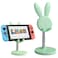OATSBASF Cell Phone Stand Adjustable Cute Bunny Phone Stand for Desk Kawaii Phone Holder Stand Compatible with All Mobile Phones iPhone Kindle Switch Green