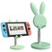 OATSBASF Cell Phone Stand Adjustable Cute Bunny Phone Stand for Desk Kawaii Phone Holder Stand Compatible with All Mobile Phones iPhone Kindle Switch Green