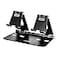 aceyoon Adjustable Tablet Stand iPadCell Phone Holder for Desk Aluminum Alloy Stand Holder for 2 Phones or a TabletKindle Sturdy Dual Stands Foldable and Portable Black