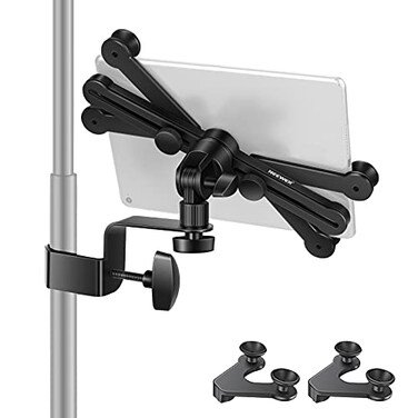 Neewer Adjustable Tablet Holder Mount with 360 Degree Swivel Clamp Compatible with iPad iPad Pro Nexus Galaxy