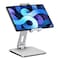 SHUOSUO Tablet Stand Adjustable Foldable 360 Swivel Heavy Aluminum Tablet Holder for Desk Compatible with iPad ProAirMini Galaxy Tab Surface Pro Kindle Fire 713 Silver