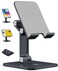 OCYCLONE iPad Stand for Desk Adjustable Foldable Tablet Stand Holder for iPad Accessories Display Stand PC Office Accessories Black