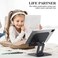 OCYCLONE iPad Stand 360 Rotating Adjustable Foldable iPad Tablet Stand Holder for Desk Compatible with Kindle Tablet iPad 4 156 Portable Monitor Stand Black