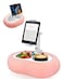 Miledi Tablet Pillow Stand Compatible with 5129 Kindle iPad PhoneTablet Google Samsung 360 Rotating Phone Holder for Bed Soft Plush Fabric Detachable Bowl Reading and Relaxation on Bed Pink
