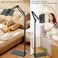Lucky Trip Tablet Floor Stand with Double Heavy Duty Stable Base Never Tip Over Adjustable Height Swivel Overhead Bed Tablet Phone Stand Holder for iPad Kindle Galaxy Tab Cell Phones4713