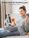 TAZENI Tablet Kindle Pillow Stand Holder with 2 Trays Fit 413 PhoneTabletKindle iPad Holder Stand for Bed with Soft Plus Fabric Reading Accessories Gift for Reading Gray