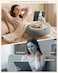 Miledi Tablet Pillow Stand Compatible with 5129 Kindle iPad PhoneTablet Google Samsung 360 Rotating Phone Holder for Bed Soft Plush Fabric Detachable Bowl Reading and Relaxation on Bed Gray