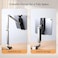 HIBORI iPad Mount for Desk Aluminum Alloy Tablet Stand Foldable Overhead Arm Holder Mount Fits for 47156 Screen PhoneKindleFire HDMonitoriPadGalaxy Tab Series Silver