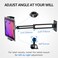 Urmust Adjustable Tablet Wall Mount iPad Wall Mount Holder with 360 Swivel Extendable Wall Holder for 4713 Phones Tablets Long Arm Foldable Bracket for iPad ProAirMiniGalaxy Tab Kindle