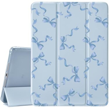 CozyNestCY Lovely Bows Design Case for iPad Pro 11 Inch Blue Bowknot Cover Auto SleepWake Modern Aesthetic Women Case AntiScratch Shockproof Pencil Holder