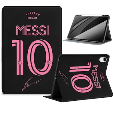C0KC0IP ZERMU Case for iPad A16 11th10th Generation 11109 20252022 Messi 10 Argentina Soccer Shockproof Magnetic Cover Auto SleepWake with Pencil Holder