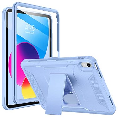 Soke Case for iPad A16 11th Generation 11inch 2025 iPad 10th Generation 109inch 2022 with Builtin Screen Protector and Kickstand Rugged Full Body Protective Cover Light Blue