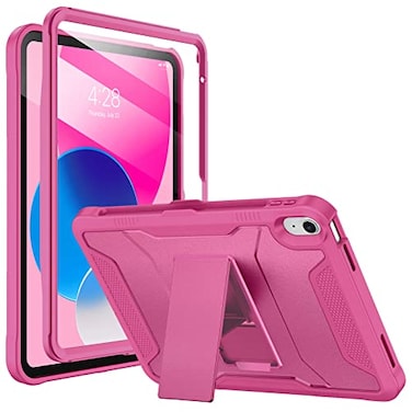 Soke Case for iPad A16 11th Generation 11inch 2025 iPad 10th Generation 109inch 2022 with Builtin Screen Protector and Kickstand Rugged Full Body Protective Cover Hot Pink