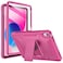 Soke Case for iPad A16 11th Generation 11inch 2025 iPad 10th Generation 109inch 2022 with Builtin Screen Protector and Kickstand Rugged Full Body Protective Cover Hot Pink