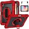 Techcircle Shockproof Case for iPad A16 2025 11inch iPad 10th Gen 2022 Carrying Case with Hand StrapPencil Holder Heavy Duty Rotating Kickstand Rugged Protective Cover Red