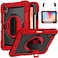 Techcircle Shockproof Case for iPad A16 2025 11inch iPad 10th Gen 2022 Carrying Case with Hand StrapPencil Holder Heavy Duty Rotating Kickstand Rugged Protective Cover Red
