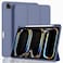 ZryXal iPad Pro 11 Inch Case M5 2025 M4 2024 Model A2836A2837A3006 Trifold Stand Smart Cover with Pencil Holder and Soft TPU Back Auto WakeSleep Lavender