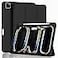 ZryXal iPad Pro 11 Inch Case M5 2025 M4 2024 Model A3357A3358A3359A2836A2837A3006 Trifold Stand Smart Cover with Pencil Holder and Soft TPU Back Auto WakeSleep Black