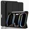 ZryXal iPad Pro 11 Inch Case M5 2025 M4 2024 Model A3357A3358A3359A2836A2837A3006 Trifold Stand Smart Cover with Pencil Holder and Soft TPU Back Auto WakeSleep Black