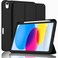ZryXal iPad A16 CaseiPad 10th Generation Case 11Inch 2025109 Inch 2022 with Pencil Holder Smart Cover with Soft TPU Back Support Auto WakeSleep New Black