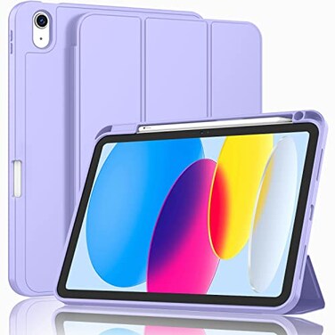 ZryXal iPad A16 CaseiPad 10th Generation Case 11Inch 2025109 Inch 2022 with Pencil Holder Smart Cover with Soft TPU Back Support Auto WakeSleep Light Purple
