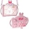 VOFUOE for iPad 10th Generation Case 109 Inch 2022 Kids Girls for iPad A16 Case 11th Generation 2025 with Screen Protector Shoulder Straps Handle Cute Rabbit Soft Silicone Tablet CoverPink