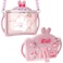 VOFUOE for iPad 10th Generation Case 109 Inch 2022 Kids Girls for iPad A16 Case 11th Generation 2025 with Screen Protector Shoulder Straps Handle Cute Rabbit Soft Silicone Tablet CoverPink