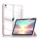 Aoub Case for iPad A16 11th Generation 11 inch 2025 iPad 10th Generation 109 inch 2022 with Pencil Holder Clear Transparent Back Shell with Shockproof Cover Auto SleepWake Pink