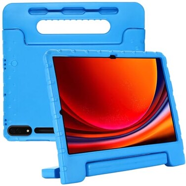 Dteck Galaxy Tab S10 PlusS9 FE Kids Case with Pencil Holder Shockproof Rugged EVA Handle Stand Childproof Case for Samsung Galaxy Tab S10S9 FETab S9 124 Blue