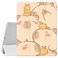 JOYLAND Cute Capybara Pattern Case for iPad 9th8th7th Generation 102 Inch 202120202019 Release Pencil Holder Clear Transparent Soft TPU Back Trifold Smart Pad White Cover