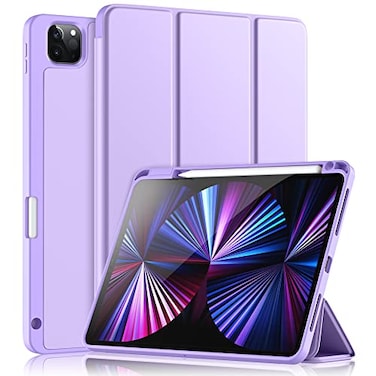Wenlaty Case Compatible with iPad Pro 11 Inch 4th3rd2nd Generation with Pencil Holder for iPad Pro Case 11 Inch 202220212020 Slim Protective Cover with Soft TPU Back Auto WakeSleep Lavender