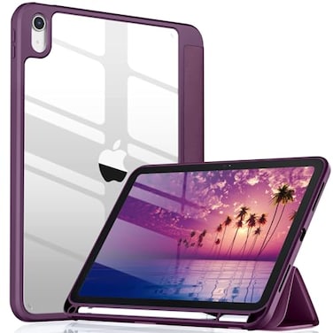 Wenlaty Compatible with iPad A16 11th Generation Case 11 Inch 2025 for iPad 10th Generation Case 109 Inch 2022 with Pencil Holder Trifold Stand Protective Clear Back Auto WakeSleepBerryPurple