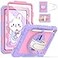 Cantis Case for iPad 11inch A16 2025 iPad 10th Generation 2022 109 inch with Screen Protector 11th Case with 360 Degree Rotating StandShoulder StrapPencil Holder Light PurplePink