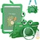 UUcovers Kids Case for iPad A16 11th Gen 11 2025iPad 10th Generation 109 inch 2022 360 Rotating Ring HandleStand Case with Pencil HolderShoulder Strap Girl Boy Cute Soft CoverGreen Crocodile