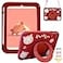 UUcovers Kids Case for iPad A16 11th Gen 11 2025iPad 10th Generation 109 inch 2022 360 Rotating Ring HandleStand Case with Pencil HolderShoulder Strap Girl Boy Cute Soft Cover Red Lucky Cat