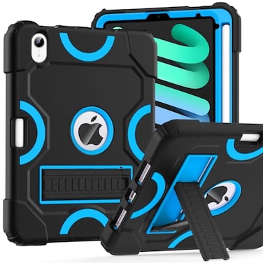 Cantis Case for iPad mini 7 A17 Pro 2024 iPad mini 6 2021 83 Inch Heavy Duty Shockproof Cover for iPad mini 7th 6th Generation 83 with Pencil Holder BlackBlueBlack