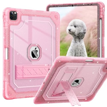 ZoneFoker for iPad Pro 129 Case 6th5th4th3rd Generation 2022202120202018 129 Inch iPad Pro Case Cover with Pencil Holder Pink Glitter